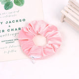 2020 Fashion Korea Hair Scrunchie Hair Ties Elastic Hair Bands Women Girls Zipper Headwear Ponytail Holders Hair Accessories