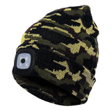 Unisex Autumn Winter LED Lighted Cap Warm Beanies Outdoor Fishing Running Beanie Hat Flash headlight Camping Climbing Caps