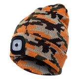 Unisex Autumn Winter LED Lighted Cap Warm Beanies Outdoor Fishing Running Beanie Hat Flash headlight Camping Climbing Caps