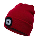 Unisex Autumn Winter LED Lighted Cap Warm Beanies Outdoor Fishing Running Beanie Hat Flash headlight Camping Climbing Caps