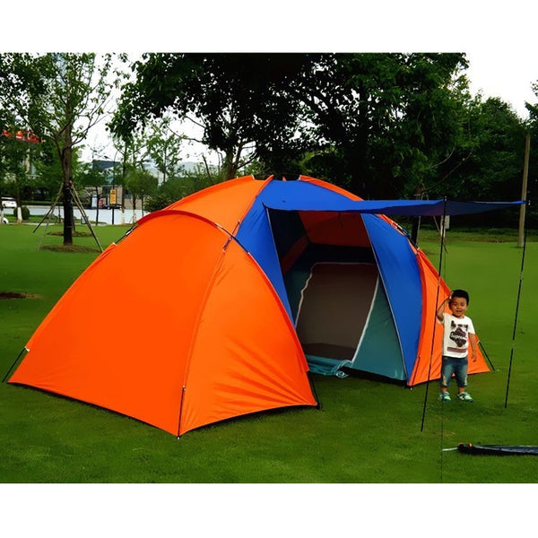 Large Camping Tent Double Layer Waterproof Two Bedrooms