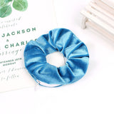 2020 Fashion Korea Hair Scrunchie Hair Ties Elastic Hair Bands Women Girls Zipper Headwear Ponytail Holders Hair Accessories