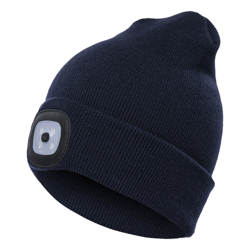 Unisex Autumn Winter LED Lighted Cap Warm Beanies Outdoor Fishing Running Beanie Hat Flash headlight Camping Climbing Caps