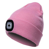 Unisex Autumn Winter LED Lighted Cap Warm Beanies Outdoor Fishing Running Beanie Hat Flash headlight Camping Climbing Caps